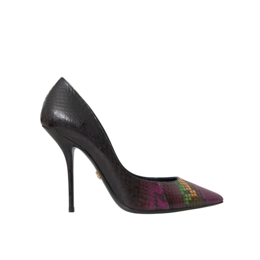 Dolce & Gabbana Multicolor Exotic Leather Heels Pumps Women's Shoes